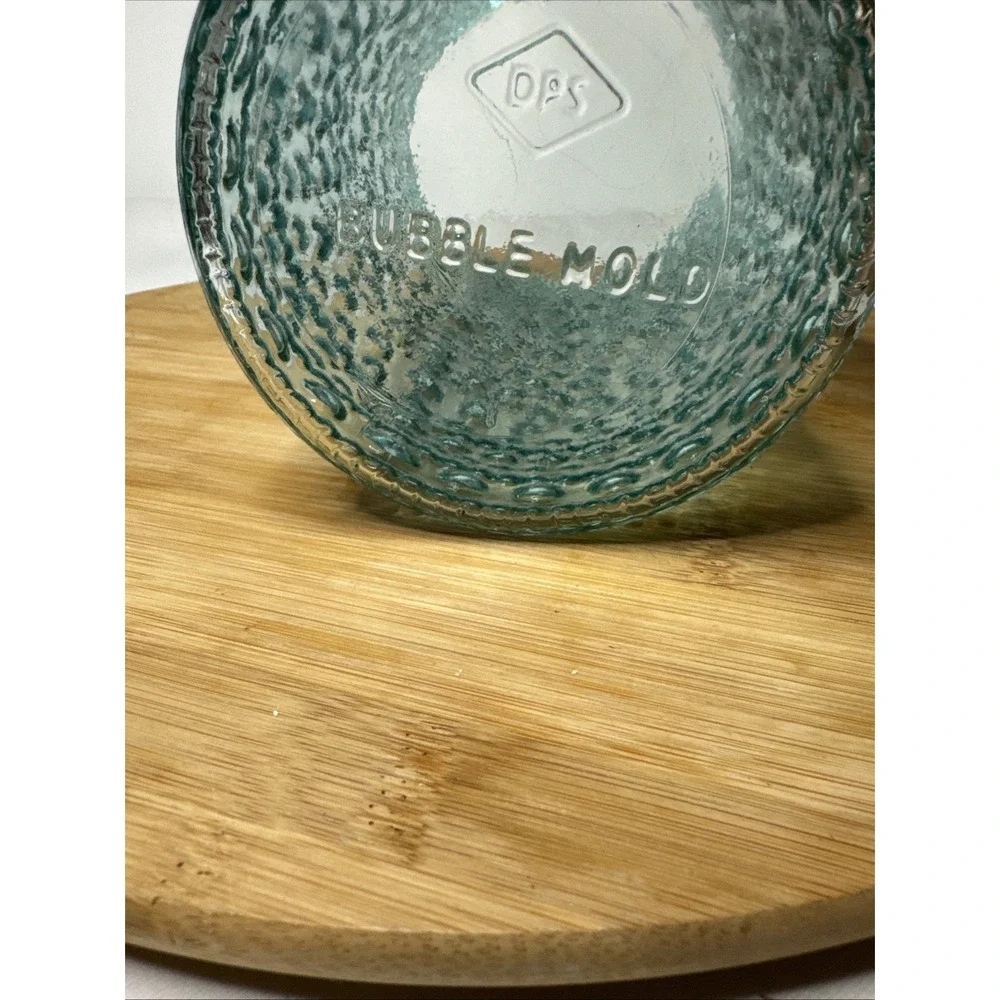 1960's Blue DPS Bubble Mold Glass Vase